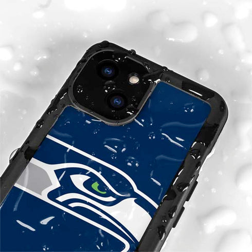 NFL Seattle Seahawks Large Logo iPhone 15 Waterproof Case